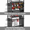 CCCEI Garage Power Tools Organizer Cart with Charging Station, Black