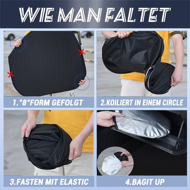 Anyingkai Sun Protection Car Front Windscreen Interior, Car Sun Protection
