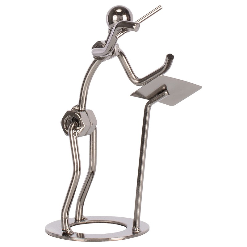 Broadway Gift 7" Silver-Tone Orchestra Conductor Figurine - Metal Orchestra