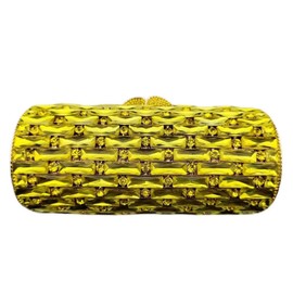 GSYPS Luxury Crystal Clutch Rhinestone Purses for Women Formal Party Diamond Evening Bag Sparkling Purses and Handbag Yellow