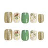 SINHOT Square Press on Nails Short - Daisy Flower &