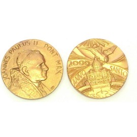 Pope John Paul II Vatican Souvenir Medal, Made in Milan, Italy - Stamped