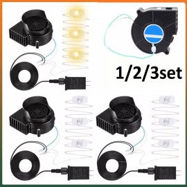 Unbranded 1/2/3XAir Blower Pump Fan Bounce House Blower W/Power&LED for Inflatable Bouncy - Air Blower2-Pack