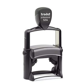 Trodat Professional 5204 Stamp 56 x 26 mm 6 Line Stainless Steel Metal Stamp High Quality Black