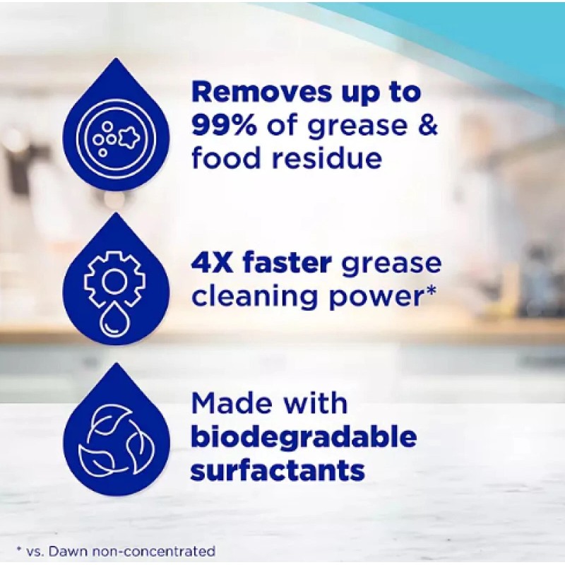 Dawn Platinum Dishwashing Liquid Dish Soap, Refreshing Rain 90 fl.