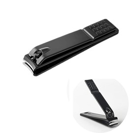 Nail Clippers, Made with Heavy Duty Stainless Steel, Sharp Nail Trimmer Pedicure for Thick Fingernail Toenail Men Women - Black