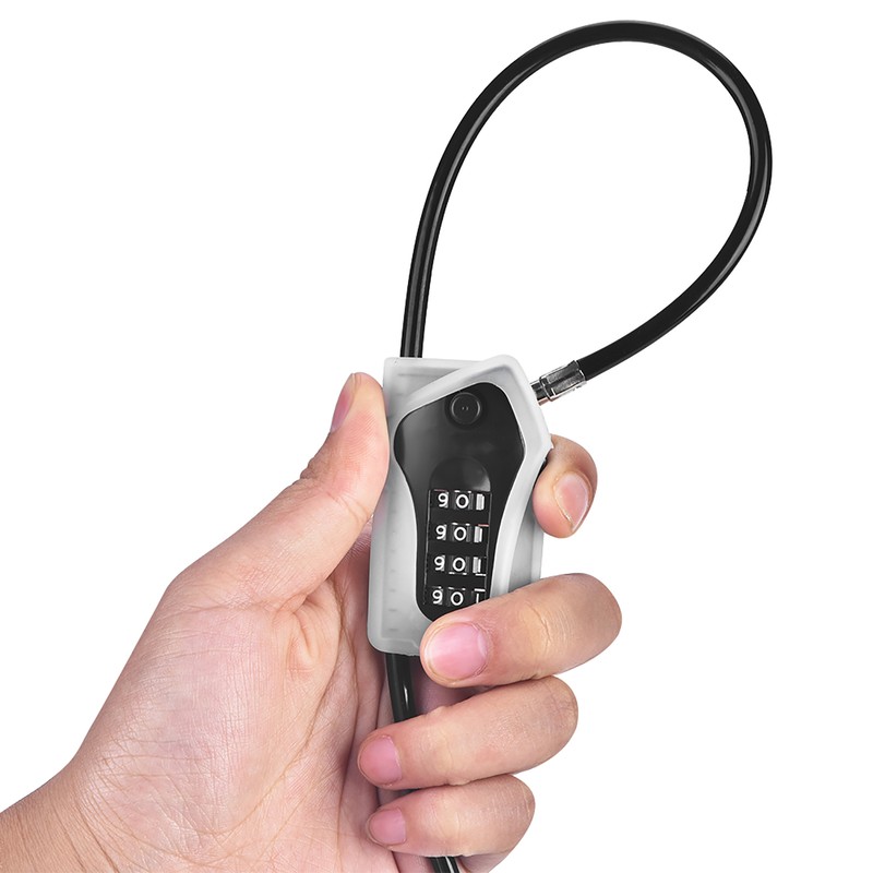 GIYO Anti theft 4-Digit Password Zinc Alloy Lock Steel Cable