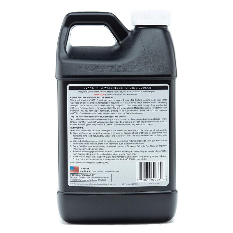 EVANS EVANS Coolant EC10064 NPG Waterless Engine Coolant, 64 fl.