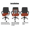 Shukii Black Waterproof PU Leather Chair Cover - Office Desk