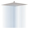 GGStudy Square16 Inch Square Stainless Steel Shower Head Rainfall Large