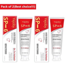 Yejoby [90% People Choose] Probiotics Bright Brighten Toothpaste, Sp 6 Toothpaste, Sp-6 Brighten Toothpaste,Brighten Toothpaste Sp-6, Sp-6 Probiotics Brighten Toothpaste, Fresh Breath - Specification: SP6 Toothpaste-1Pcs