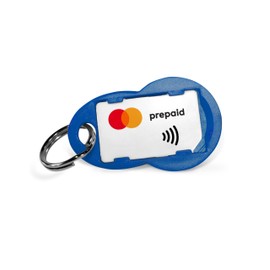 VIMpay Go - the smallest MasterCard in the world: NFC microcard for contactless payment, with or without shopping trolley remover as a key ring in your choice of colour, blue, Modern