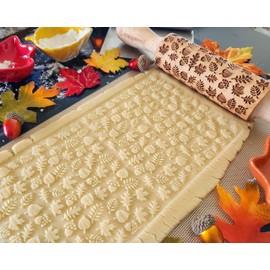 Leaves Embossed Rolling Pin
