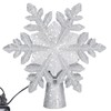 LED Snowflake Projection Lamp Silver Christmas Tree Rotating Snowstorm Decoration