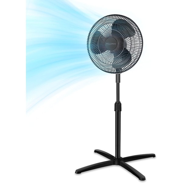 Ventilador Abanico De Pie Pedestal 16" Oscilante 3 Velocidades Para