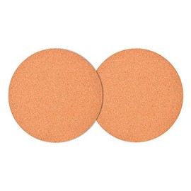 2-Pack 12" Cork Coasters, Round Cork Plant Saucers for Gardening, Cork Trivets for Hot Pots and Pans, Absorbent Cork Mat for Wine, Coffee & Drinks, Cork Board for DIY Craft Supplies (A)