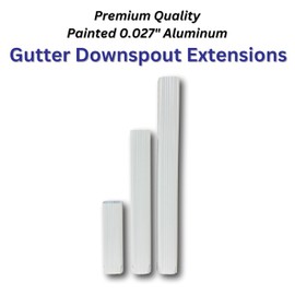 Eagle 1 Aluminum Downspout Extension (Multiple Sizes and Colors) Includes Matching Screws and Hex Driver (3x4-30" / White)