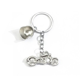 Motorcycle Keyring, Metal Car Keyring, Drive Safe Pendant, Gifts for Motorcyclists and Driving Teachers Men
