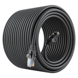 Cat6 Ethernet Patch Cable - CCA Network Cord - UTP, Black:_50 Feet
