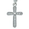 SpringNahal Silver Jesus Christian Prayer Cross Charm Pendant Chain Necklace
