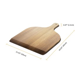 G.a HOMEFAVOR Acacia Wooden Pizza Peel - 12 x 14 Inch Pizza Paddle with Wood Handle, Pizza Spatula for Baking and Transferring, Large Wood Cutting Board for Oven, Kitchen