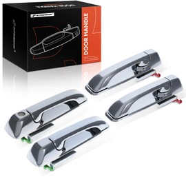 A-Premium Upgraded Metal Exterior Door Handles Compatible with Ram 1500 2500 3500 2011-2018 & Dodge Ram 1500 2009-2010, Ram 2500 3500 2010, Chrome, 4-PC Set, Front & Rear Driver & Passenger Side