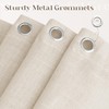 DUKIYO Extra Long Linen Shower Curtain 96 Length Textured Cloth