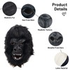 PartyHop Chimpanzee Monkey Chimp Head Mask Black Animal Latex Full