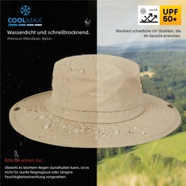 TOP-EX Men's & Women's Sun Hat with UV Neck Protection, Waterproof Safari Outdoor Hat for Summer, Trekking, Hiking, UPF 50+ Fishing Hat with Wide Brim, Rain Hat & Sun Bucket Hat, Neck
