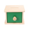 Toddmomy 1 x Montessori Infant Coin Box Wooden Hand Eye