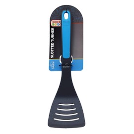 Dairy Blue Slotted Turner Spatula - Heavy Duty Silicone Kitchen Utensil for Cooking and Baking - Ergonomic Handle and Comfortable Grip - Color Coded Kitchen Tools by The Kosher Cook