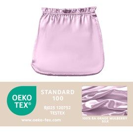 THXSILK 100% Mulberry Silk Bonnet for Sleeping Women silk bonnet with Elastic Band Hair Silk Wrap Hair Cap for Women Curly Hair Light Purple