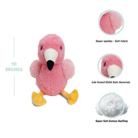 Avocatt Pink Flamingo Plushie Toy - 10 Inches Stuffed Animal Plush - Plushy and Squishy Flamingo with Soft Fabric and Stuffing - Cute Toy Gift for Boys and Girls