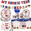 Baseball 1st Birthday Decorations-142pcs Rookie of The Year 1st Birthday