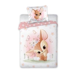 Faro Tekstylia Baby Bed Linen Children's Bed Linen 100 x 135 cm Bed Set 100% Cotton with Oeko-Tex Seal (Fawn)