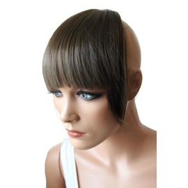 Prettyshop Clip-In Extension Side Fringe Hair Piece, Natural Hair Insert, Various Colours