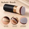 Retractable Angled Kabuki Makeup Brush - Vegan Adjustable Blush Tool