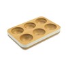 Pebbly NBA108 Egg Tray, Bamboo, White, 17 x 12 x