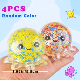 1 Set of 4pcs Squishy Fidget Toys Squishy Toys Squishy Balls, Stress Ball For Kids, Stress Relief Kids Stress Ball Water Beads Squishy Balls Toys for Kids Adults