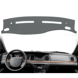 Dash Cover Mat Custom Fit for Ford Crown Victoria/Mercury Grand Marquis Dashboard Cover Pad Carpet Protector F173 (Dark Gray)