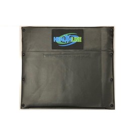 Healthline Trading Universal Wheelchair Upholstery Back, Padded Backrest Cushion Replacement, Back Cover Vinyl Fits Most Wheelchairs, 16 Inch, Black