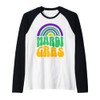 Mardi Gras Carnival Beads New Orleans French Festival Parade Raglan