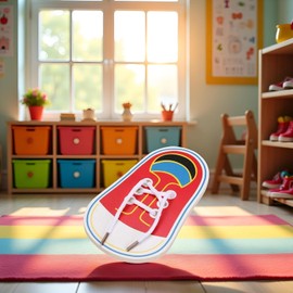 Shoe Tying Practice, Wooden Learn to Tie Your Own Shoes Threading Lacing Shoes Training Early Learning Kits, Threading Lacing Shoes Training Board Early Learning, Shoe Fasteners and Laces