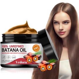 Vedora 100% Pure & Unrefined Batana Oil – Hair Growth Solution for Fuller, Healthier Hair and Moisturized Scalp, 4.23 oz (Batana Oil Hair Droper (120ml))