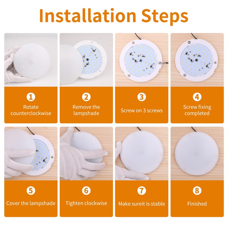 RVZONE RV Lights Interior, 5 Inch RV LED Ceiling Puck