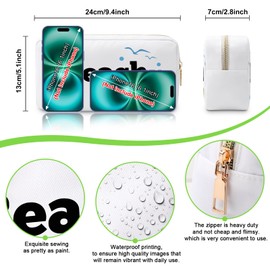 Beach Lovers Gifts Makeup Bags Beach Holiday Gifts for Women Sister Girls Beach Trip Gift Summer Beach Bags Beach Themed Gifts Girls Weekend Gifts Beach Wedding Christmas Birthday Gift Cosmetic Pouch