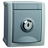 AP/FR, 1socket-outlet, abschließbar, Close 7, IP54, Grey/Dark Grey