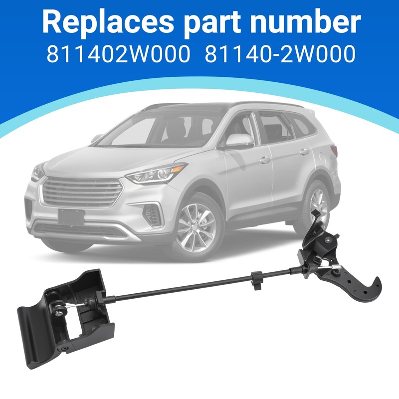 Front Hood Latch Assembly Fits for 2013-2019 Hyundai Santa FE