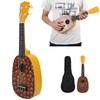 21in Ukulele with Carry Bag Tropical Fruit Pattern for Beginners