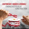 Pyle Safety Chain Barrier Plastic Links - 82' Ft Caution